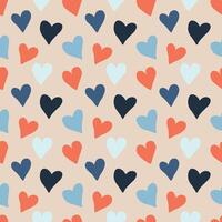 Seamless pattern with pastel hearts, perfect for wrapping paper, scrapbooking, or printing on clothes, symbolizing Valentine's Day in a soft and romantic design. vector