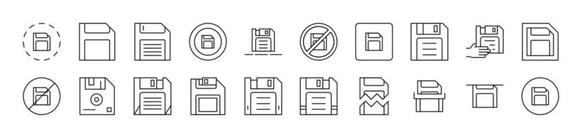 MicroSD Memory Card Related Icon Set. Editable Stroke. Suitable for Web Sites, Books, Cards, Apps vector