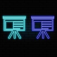 data analysis diagram financial business framework presentation. neon style..blue vector