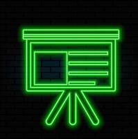 data analysis diagram financial business framework presentation. neon style..green color vector