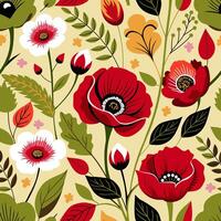 bright flowers on a light background vector