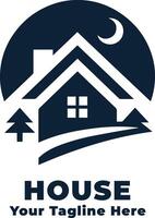 Logo Simple House Design With Flat Background vector