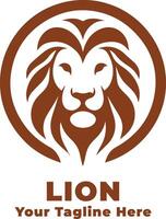 Logo Simple Lion Design Silhouette vector
