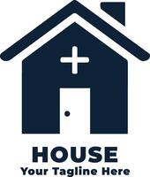 Simple House Logo Illustration With Flat Background vector
