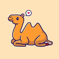 Cute Camel Sitting Cartoon vector