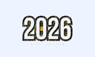 2026 Number Design for New Year Celebration. vector
