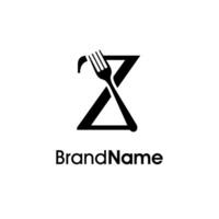 Simple and Unique Initial Z Fork Logo vector