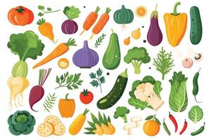 Seamless pattern of fresh vegetables vector