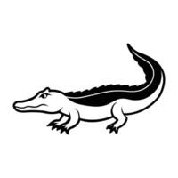 crocodile Silhouette isolated on white background vector