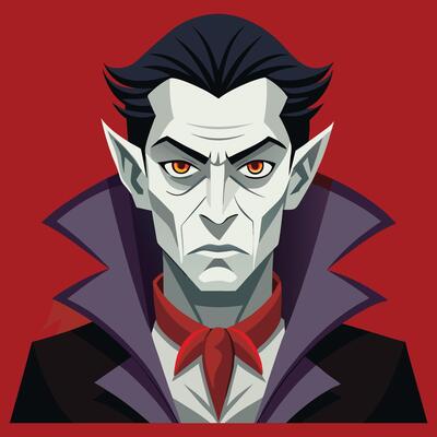 Halloween vampire face icon