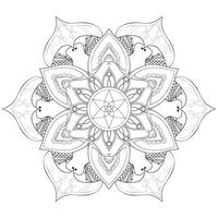 Circular pattern in the form of a mandala. Henna tatoo mandala vector