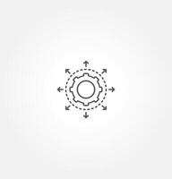 gear like optimize system icon.. Gear icon template color editable. Gear symbol sign isolated on white background. vector