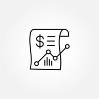 The business report icon on white background. dollar icon. vector