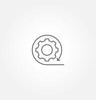 gear like optimize system icon.. Gear icon template color editable. Gear symbol sign isolated on white background. vector