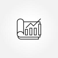 The business report icon on white background. vector