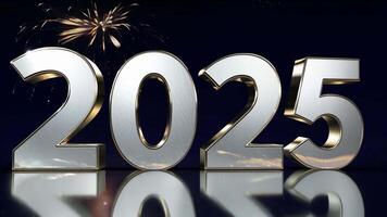 2025 numbers reflecting fireworks in six different variations video