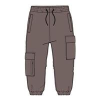 Sweatpants with pocket isolated on white background vector