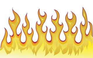Yellow and Red Flames Design Element vector