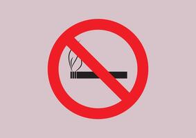 Red Circle No Smoking Sign Graphic Design vector
