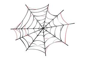 Black and Red Spiderweb Illustration Design vector