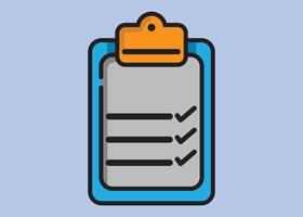 Blue Clipboard Checklist With Three Completed Tasks vector