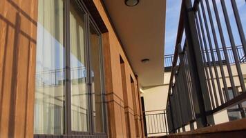 Modern building with tinted windows. Urban architecture video