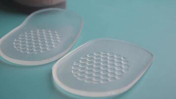 Clear Gel Insoles featuring a Unique Honeycomb Pattern Designed for Enhanced Comfort video