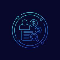 auditor icon in linear design vector