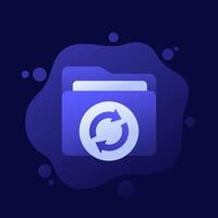 refresh folder icon, design vector