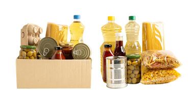 Vegetable oil and water in bottle isolated on white background. photo