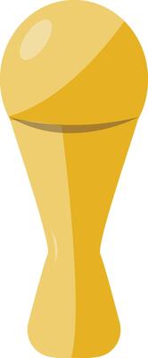 A yellow stool with a white background