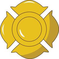 Firefighter badge illustration vector
