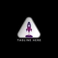 Logo design graphic concept creative abstract premium stock triangle fast fly space tech rocket comet Related to galaxy project mission explore vector
