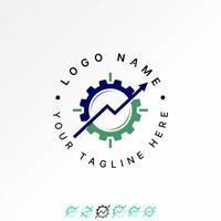Logo design graphic concept creative abstract premium stock arrow trading gear shooting precision target. Related chain engineering mechanical vector