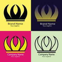 Simple nice company logo with flower shape vector
