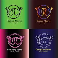 Simple abstract logo for organization or company with shape of unity and security vector