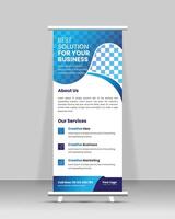 Roll Up Standee Banner Template vector