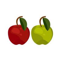 Apple illustration, red apples and green apples vector
