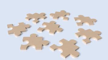 The jigsaw on white background image 3d rendering. photo