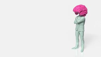 The man and brain for Business or creativity concept 3d rendering. photo