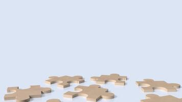 The jigsaw on white background image 3d rendering. photo