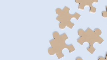 The jigsaw on white background image 3d rendering. photo