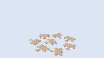 The jigsaw on white background image 3d rendering. photo