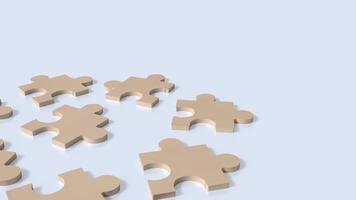 The jigsaw on white background image 3d rendering. photo