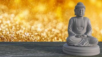 The buddha for religion or background concept 3d rendering. photo