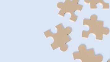 The jigsaw on white background image 3d rendering. photo