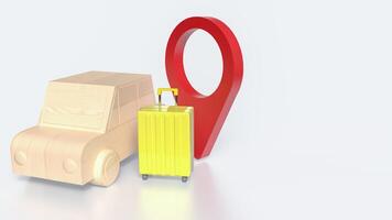 The Car and check point for travel or applications concept 3d rendering. photo