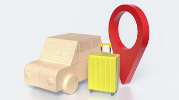 The Car and check point for travel or applications concept 3d rendering. photo