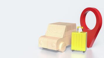The Car and check point for travel or applications concept 3d rendering. photo