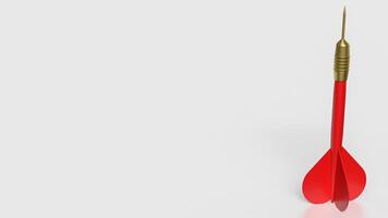 The red dart on white background 3d rendering. photo